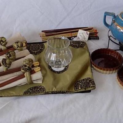 EHT065 Tea, Sashimi, Chopsticks & Oriental Serving Items
