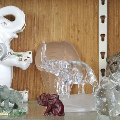 EHT010 More Elephant Figurines - Porcelain, Ceramic, Brass & More
