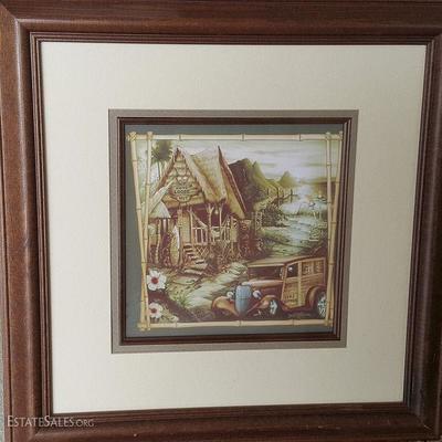 EHT101 Framed and Signed Photo Print of a Hang Loose Hut
