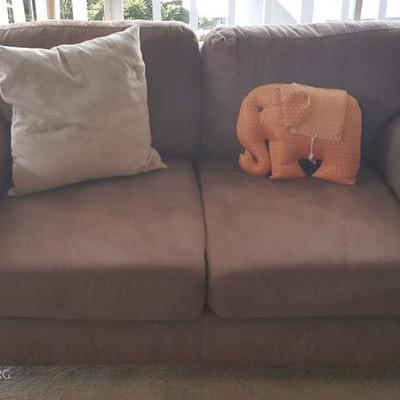 EHT014 Suede Loveseat, Cute Elephant Cushion & More
