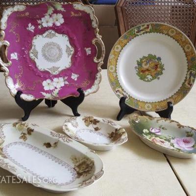 EHT151 Vintage Decorative Dishes - Old Ivory, Barvaria, England 
