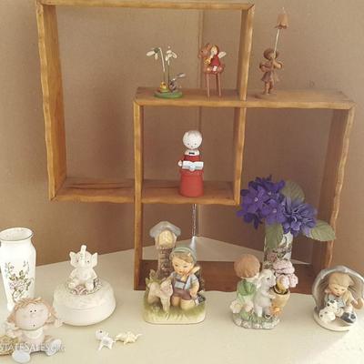 EHT102 Wooden Shadowbox, Porcelain Figurines, Trinket Box & More!
