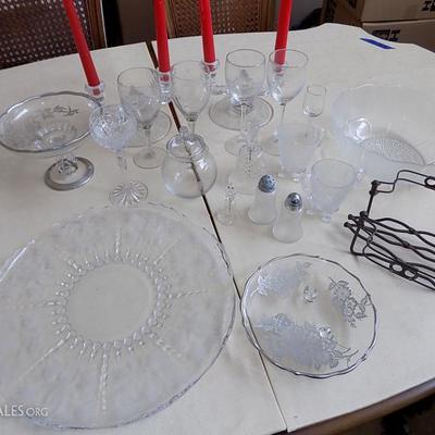 EHT134 Vintage Glassware - Plates, Bowls, Candy Dish & More
