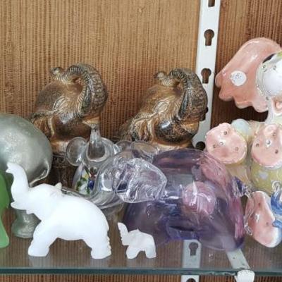 EHT020 Unusual Elephants - Ceramic, Metal, Glass & More
