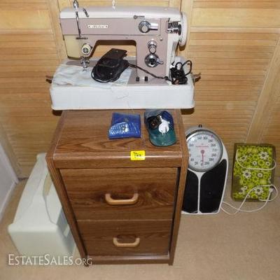 EHT199 Pressed Wood File Cabinet, Health Scale, Sewing Machine & More
