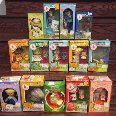 Lot includes 14 1979-1983 Strawberry Shortcake Character dolls by Kenner. All but 4 of these dolls are in original packaging, never been...