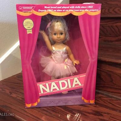 Nadia ballerina doll. Still in original packaging, never opened. 