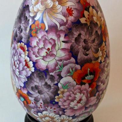 large, decorative ceramic egg