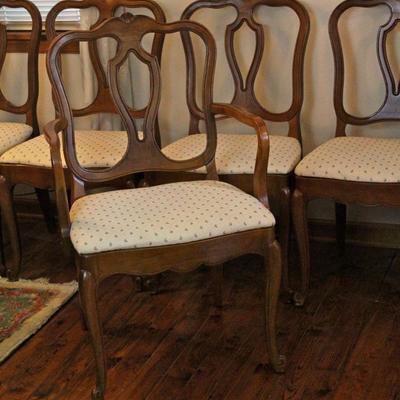 Drexel dining chairs - 2 arm chairs, 6 side chairs