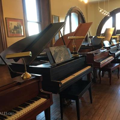 Piano Row's Showroom! We've got a selection of baby grand pianos including Steinway, Steinert, Mason and Hamlin, Jewett, Chickering and...