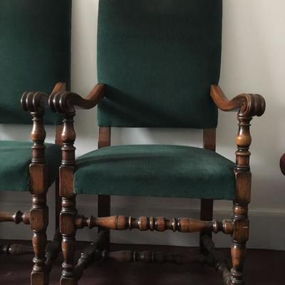 Antique Carved Frame Throne Chairs 