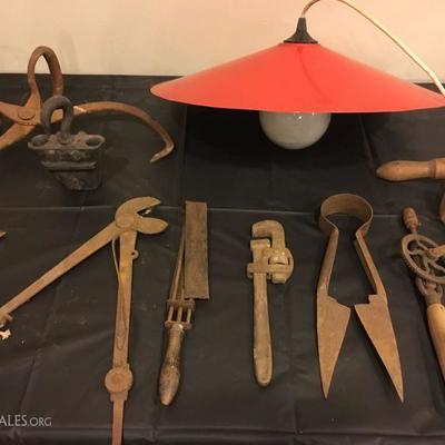 Antique Tools, Vintage Lighting 