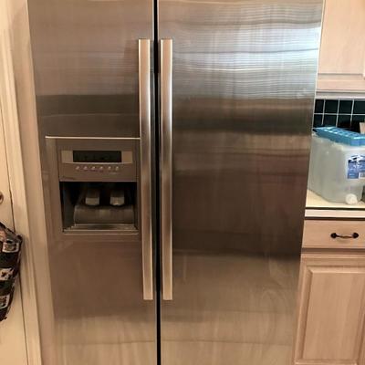 Whirlpool stainless side-by-side refrigerator