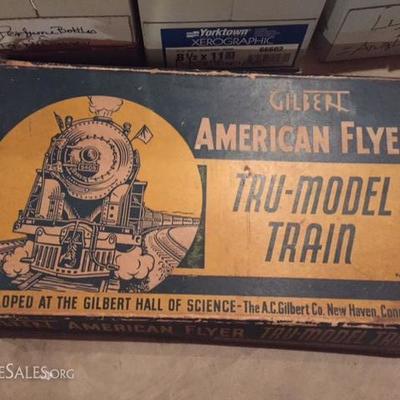 gilbert american flyer tru-model train set