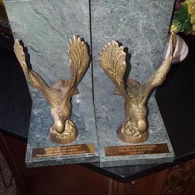 Pair of Brass, American Eagle bookends