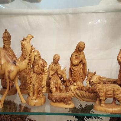 Nativity Scene carved from Olive wood and brought back from Israel