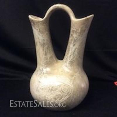 Native American Horsehair Wedding Vase