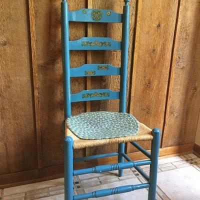 vintage blue chair 