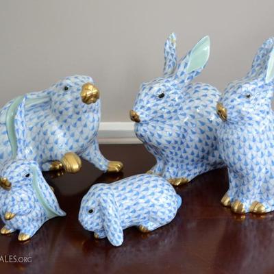 Herend rabbits and bunnies
