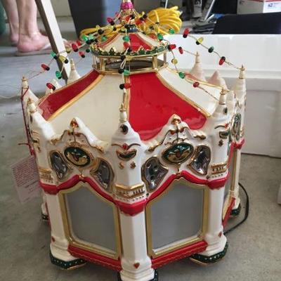 Department 56 Carnival Carousel with lights.