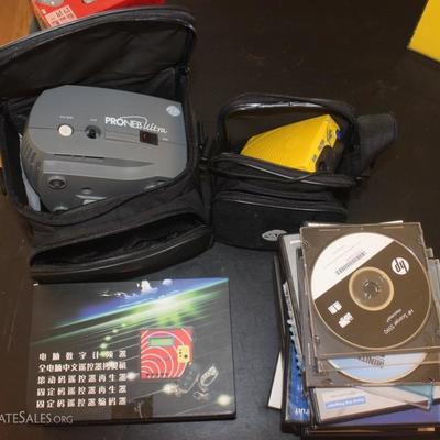 Box lot of miscellaneous software and three  electronical components
