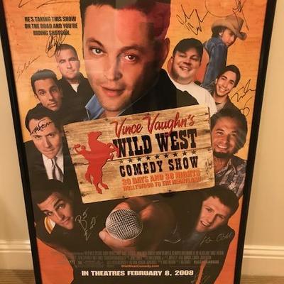Signed Vince Vaughn Poster from Wild West comedy show in 1980