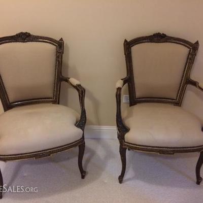 Pair of French bergere arm chair