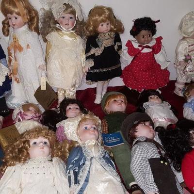 Extensive doll collection