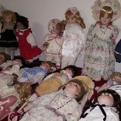 Extensive doll collection