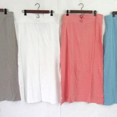 Women's La Naturelle skirts. Everything is brand new with tags. Shown in photos is a mastic grey, white, dusky pink, and a blue. 