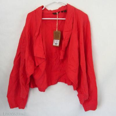 Women's coral La Naturelle Cardigan or Light Spring Jacket