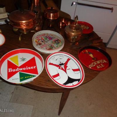 Vintage Beer treys, Busweiser, Pickwick Ale etc