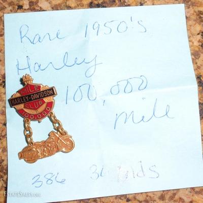 Harley Davidson 100,000 mile pin Extremely RARE