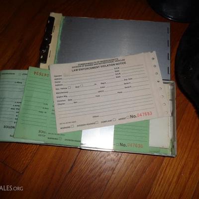 Old Police ticket book