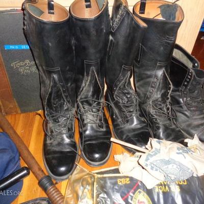 Leather Police issue boots