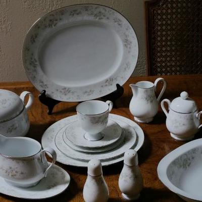 Vintage Noritake China set - service for at least 10 plus serving dishes, gravy boat, salt and peppers, cream and sugars, salad plates,...