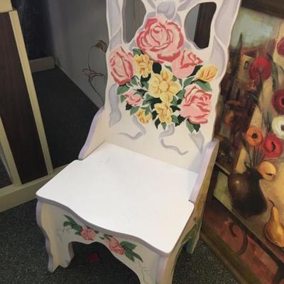hand painted chair 