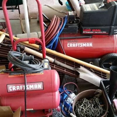 Craftsman air compressors. Many other tools.