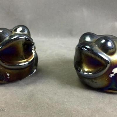 Art Glass frogs.