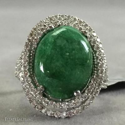 Emerald & Sapphire Ring, (Emerald 10.78ct, sapphire 1.23ct), size 8, w/ GJA appraisal of $1,340.00 available upon purchase. Set in...