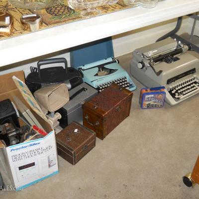 typewriters, movie projector, etc.