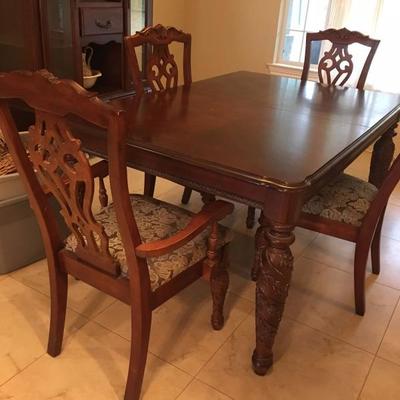 carved dining room table 