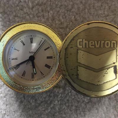 collectors cheveron travel clock  