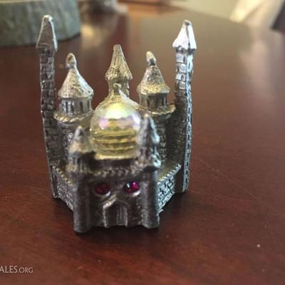 mini pewter castle 