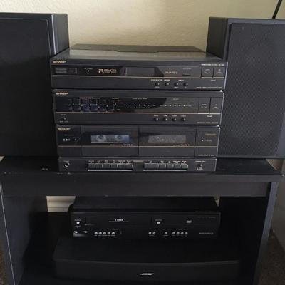 cassettes stereo system  