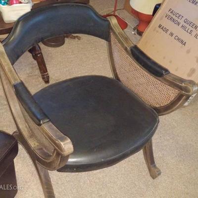 2 Drexel Heritage cane wicker club chairs