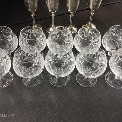 Crystal brandy glasses
