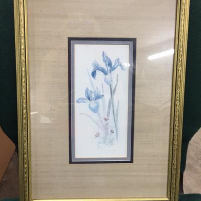 M. Bertrand signed and numbered watercolor