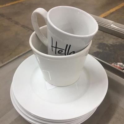Ikea plates, planter, and mug
