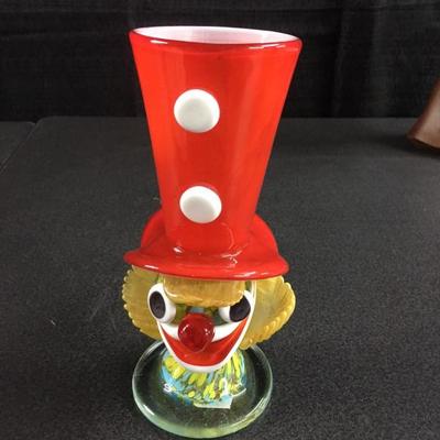 Murano vintage top hat clown